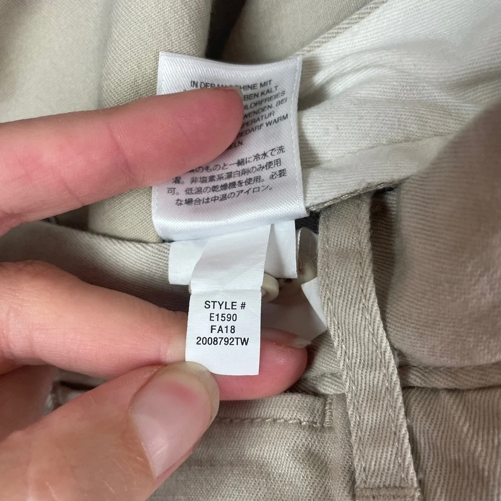 J.‎ Crew Stretch Mens Chino Pants Size 33x32 Beige Casual Trousers Pants E1540